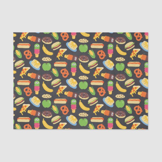 Papel De Seda Caminhão de Foodie Chalkboard Monster Cookie (Frente )