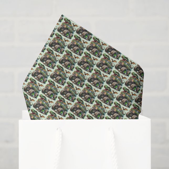 Papel De Seda Caminhão monstro dos meninos legais (Sacola de presentes)
