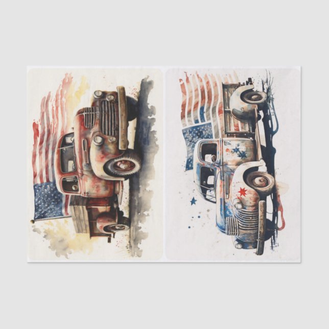 Papel De Seda Caminhão Patriótico (Frente )