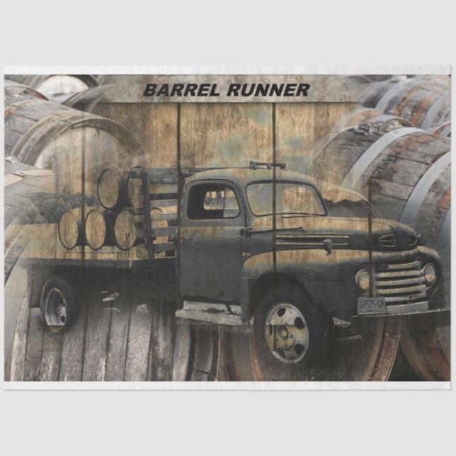 Papel De Seda Caminhão Vintage - Caminhão antigo (Frente )