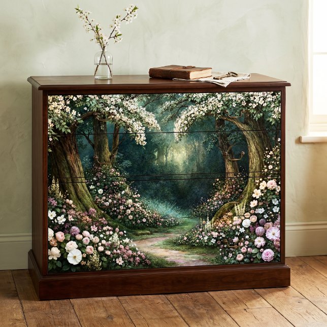 Papel De Seda Caminho Encantado da Floresta com Decoupage de Flo (Criador carregado)
