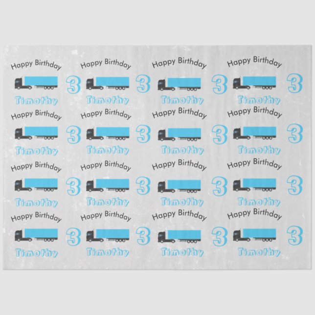 Papel De Seda Caminhões-Caminhão de Transporte Semirreboque Aniv (Frente )