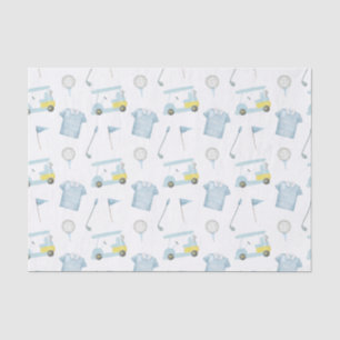 Papel De Seda Camisa Azul Golf Polo de Pré-Papoila