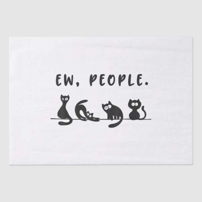 Papel De Seda Camisa-gato-preto, mulheres engraçadas, novo gato- (Frente )