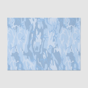 Papel De Seda Camo Azul Desvanecido