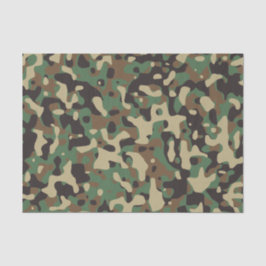 Papel De Seda Camo Camouflage Exército Verde Marrom bege Militar
