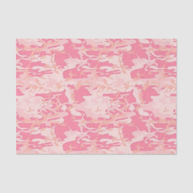 Papel De Seda Camo rosa (Frente )