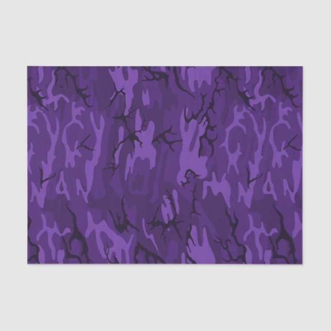Papel De Seda Camo roxo escuro (Frente )