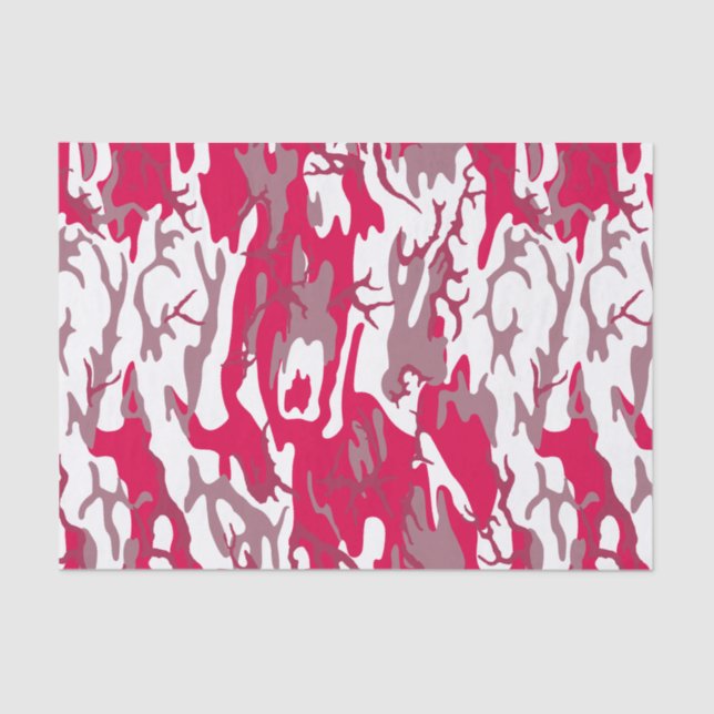 Papel De Seda Camo vermelho (Frente )
