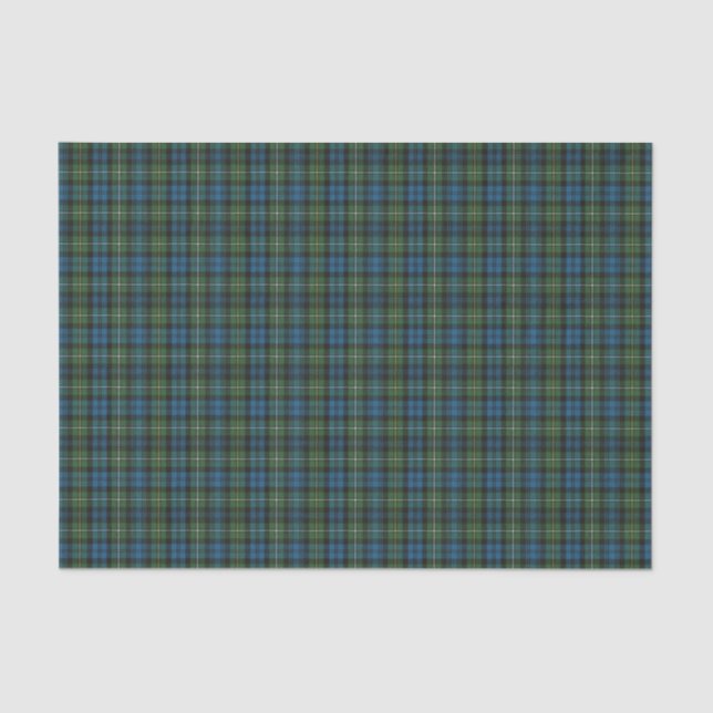 Papel De Seda Campbell Argyll Antigo Escocês Tartan (Frente )
