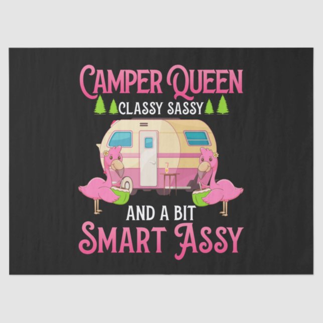 Papel De Seda Camper Queen Classy Sassy Smart Engraçadas Meninas (Frente )