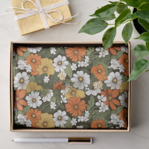 Papel De Seda Campo das flores