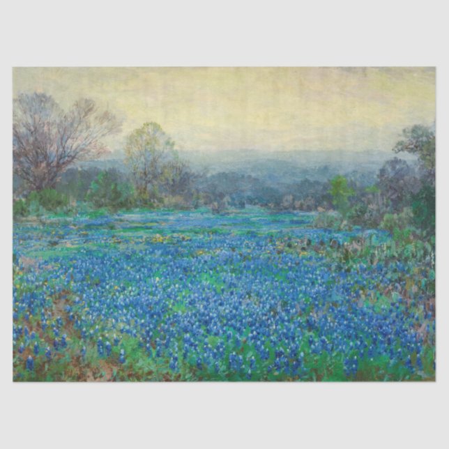 Papel De Seda Campo de Bluebonnets por Julian Onderdon (Frente )
