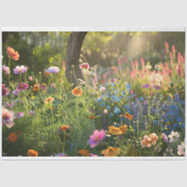 Papel De Seda Campo de dissociação das flores