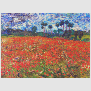 Papel De Seda Campo de Flor Vermelho, Van Gogh