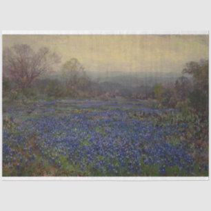 Papel De Seda Campo de flores de Bluebonnet (paisagem rural)