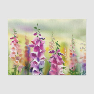 Papel De Seda Campo de Flores-Foxglove (D) Aquarela
