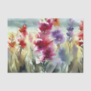 Papel De Seda Campo de Flores-Gladiolus (C) Aquarela