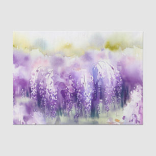 Papel De Seda Campo de Flores-Wisteria (A) Aquarela