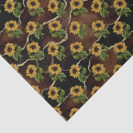 Papel De Seda Campo de Girassóis Amarelos