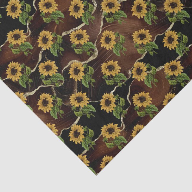 Papel De Seda Campo de Girassóis Amarelos (Detalhes)