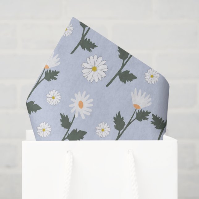 Papel De Seda Campo de Margaridas (Sacola de presentes)