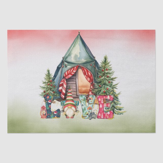 Papel De Seda Campo de Natal Themed Camper (Frente )