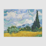 Papel De Seda Campo de trigo Van Gogh com ciprestes. Impressioni<br><div class="desc">Papel de tecido "Campo de Trigo com Ciprestes" de Van Gogh.</div>