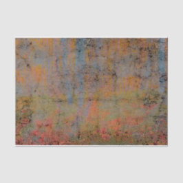 Papel De Seda Campo Russo Vintage Textura Azul Laranja