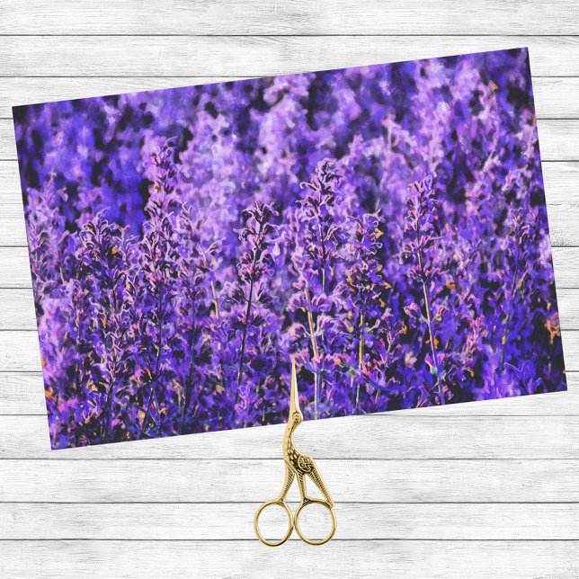 Papel De Seda Campos de Lavanda de Artsé Muito Roxo (Criador carregado)