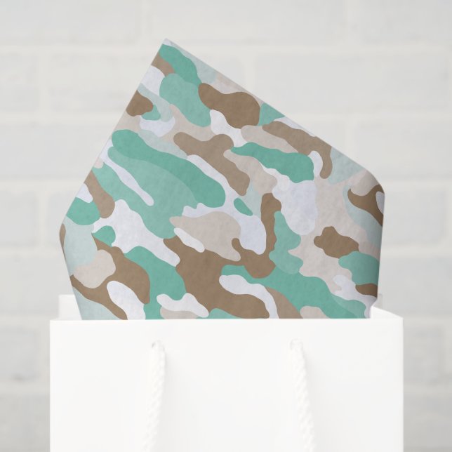 Papel De Seda Camuflagem Costeira (Sacola de presentes)