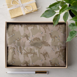Papel De Seda Camuflagem Do Deserto Com Pebolhas, Militares, Exé