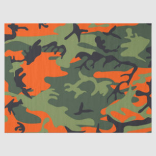 Papel De Seda Camuflagem Orange Hunter