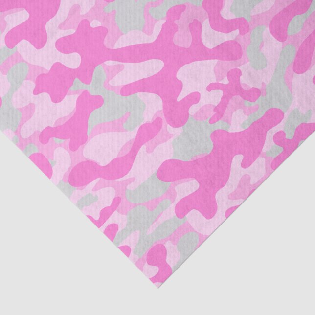 Papel De Seda Camuflagem Rosa  (Detalhes)