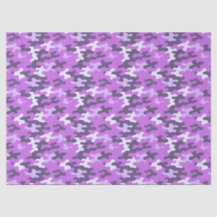 Papel De Seda Camuflagem Roxa