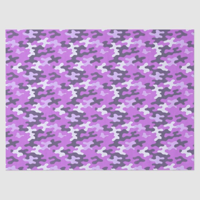Papel De Seda Camuflagem Roxa (Frente )