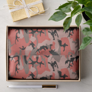 Papel De Seda Camuflagem Vermelha e Marrom, Militar, Exército
