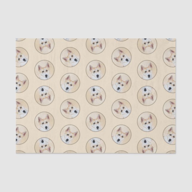 Papel De Seda Canaan Dog Painting Pet Dog Art Original (Frente )