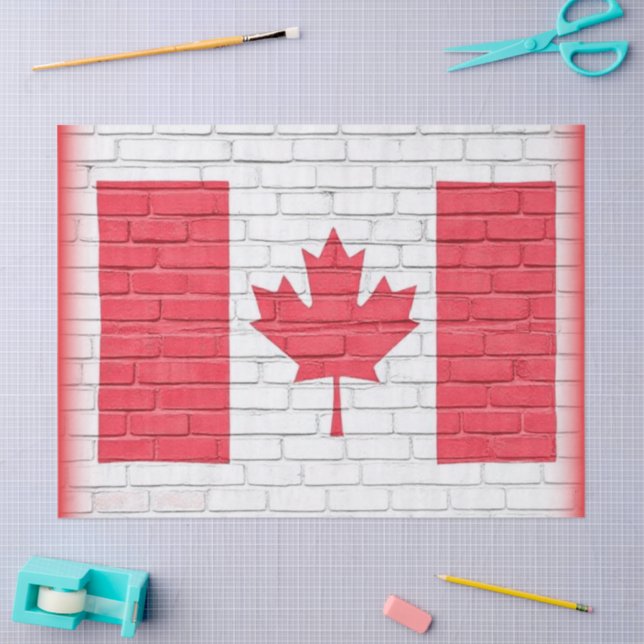 PAPEL DE SEDA CANADA BRICK FLAG (Arte )