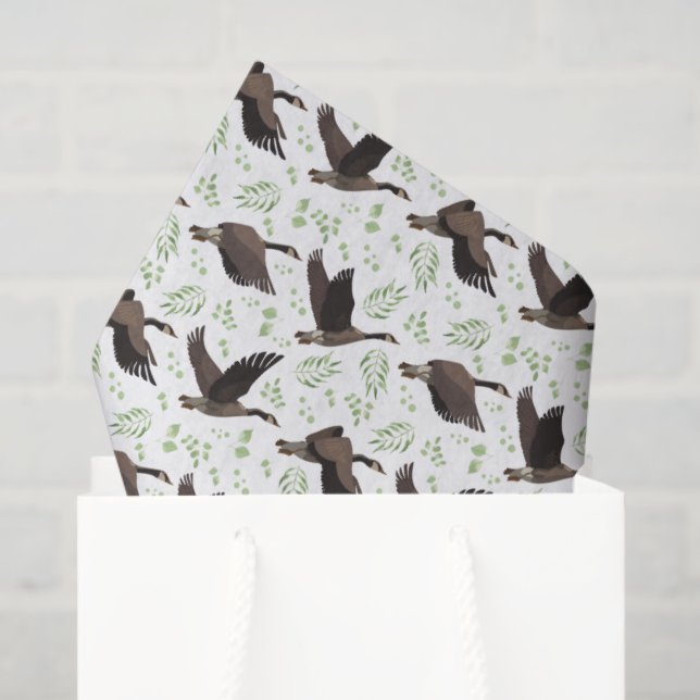 Papel De Seda Canada Geese Tissue Paper (Sacola de presentes)