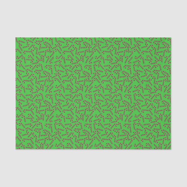 Papel De Seda Canas Doces de Natal (Frente )