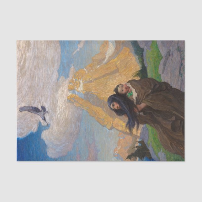 Papel De Seda Canção da águia que colabora com a tempestade (Frente )