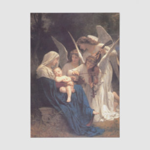 Papel De Seda Canção dos Anjos por William Bouguereau