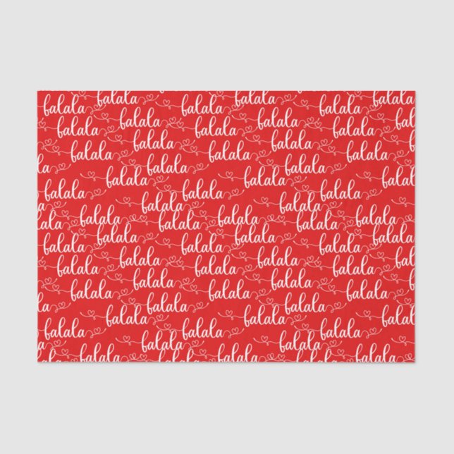 Papel De Seda Canções de Natal Vermelhas (Frente )