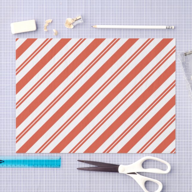 Papel De Seda Candy Cane Chorus-Big Stripe Diagonal (Arte )