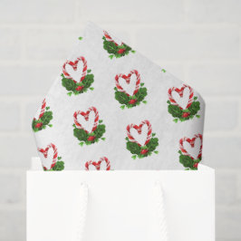 Papel De Seda Candy Cane Hearts Natal Festa Festa Festiva Doce