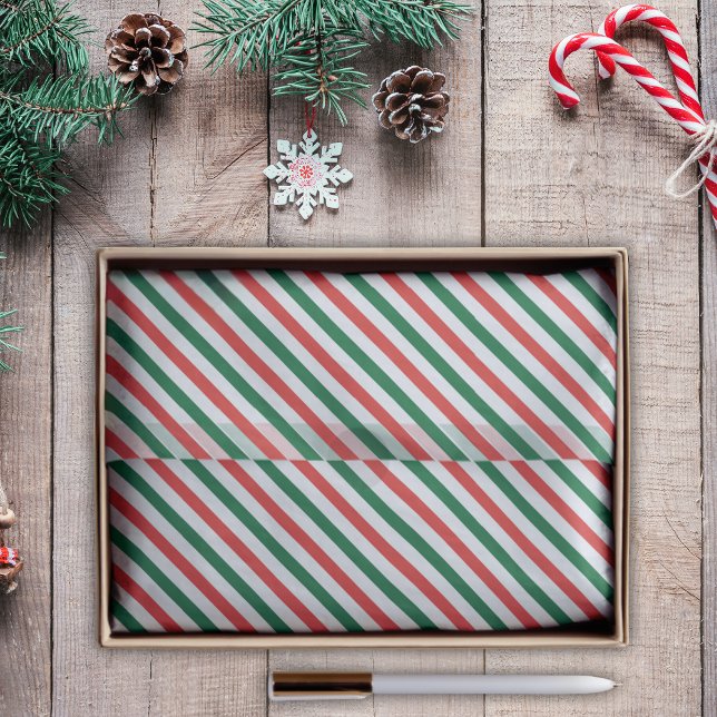 Papel De Seda Candy Cane Peppermint Listras Natal (Criador carregado)