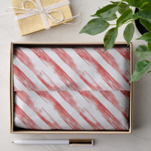 Papel De Seda Candy Cane Red Strips Natal