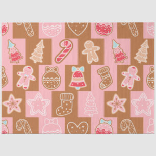 Papel De Seda Candy Canes Gingercake Men Stars Natal