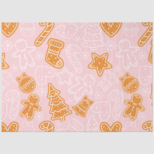 Papel De Seda Candy Canes Gingercake Men Stars Natal